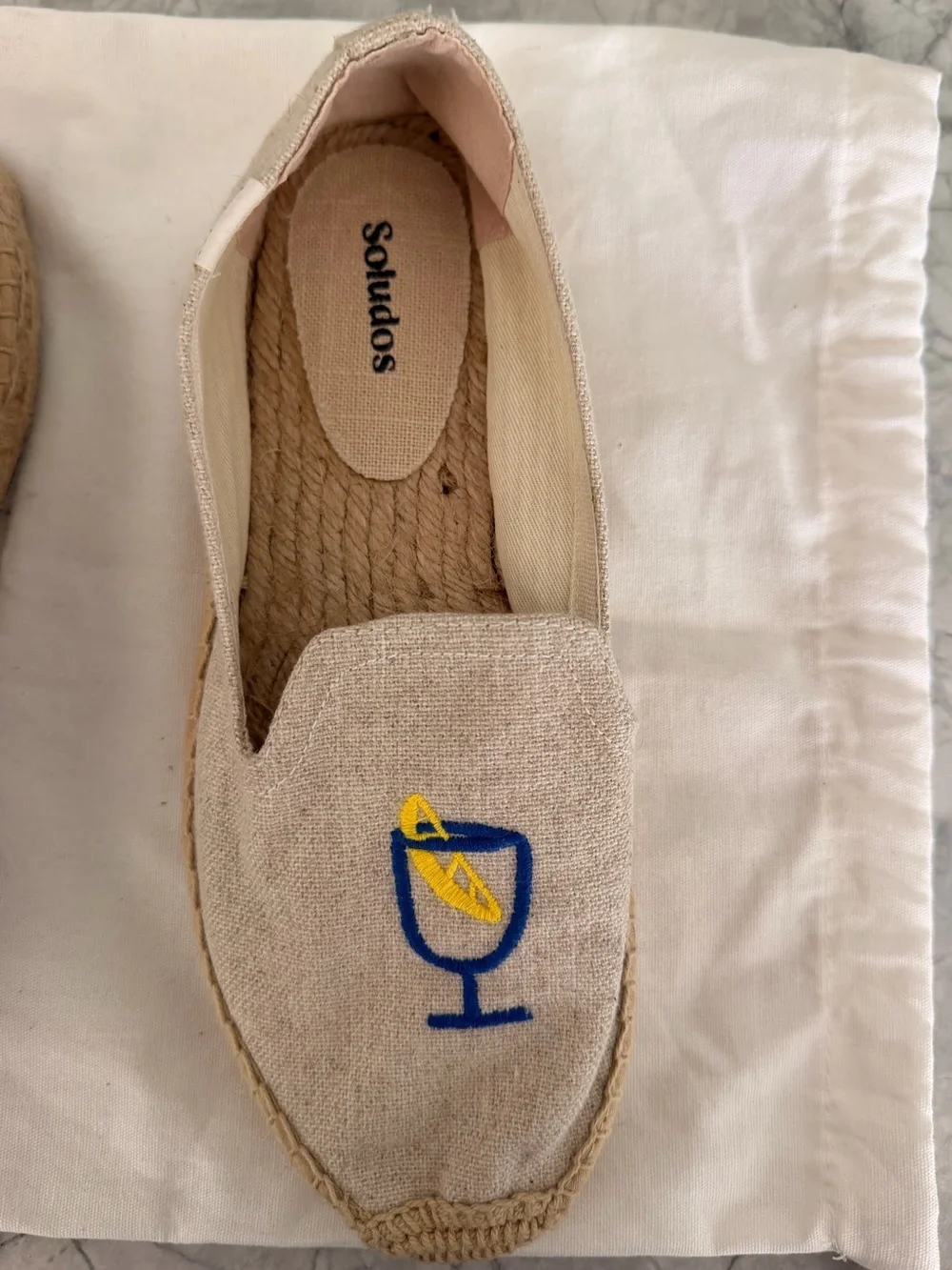 Soludos slip beige